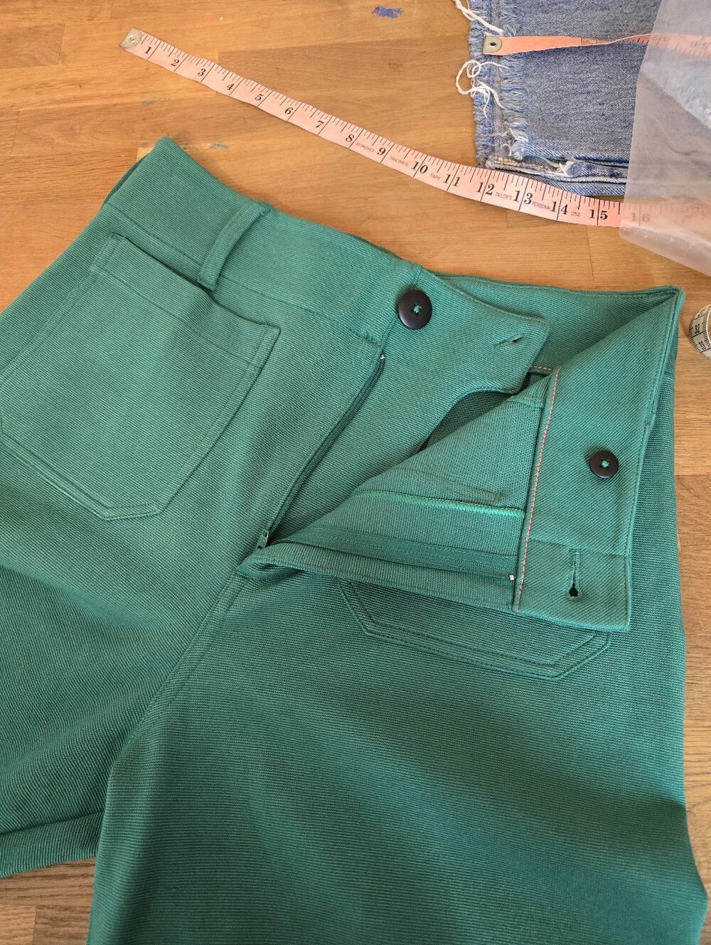 Maeve Colette Knit High-Rise Wide-Leg Cropped Pants Green Size 29 - Picture 10 of 14